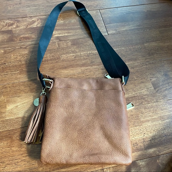 Steve Madden Cognac Logo Crossbody Bag - Picture 8 of 11